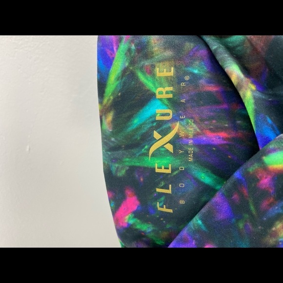 Flexure Body Wear Cosmic Multicolor Athletic Workout High Rise Leggings Small - Picture 4 of 12